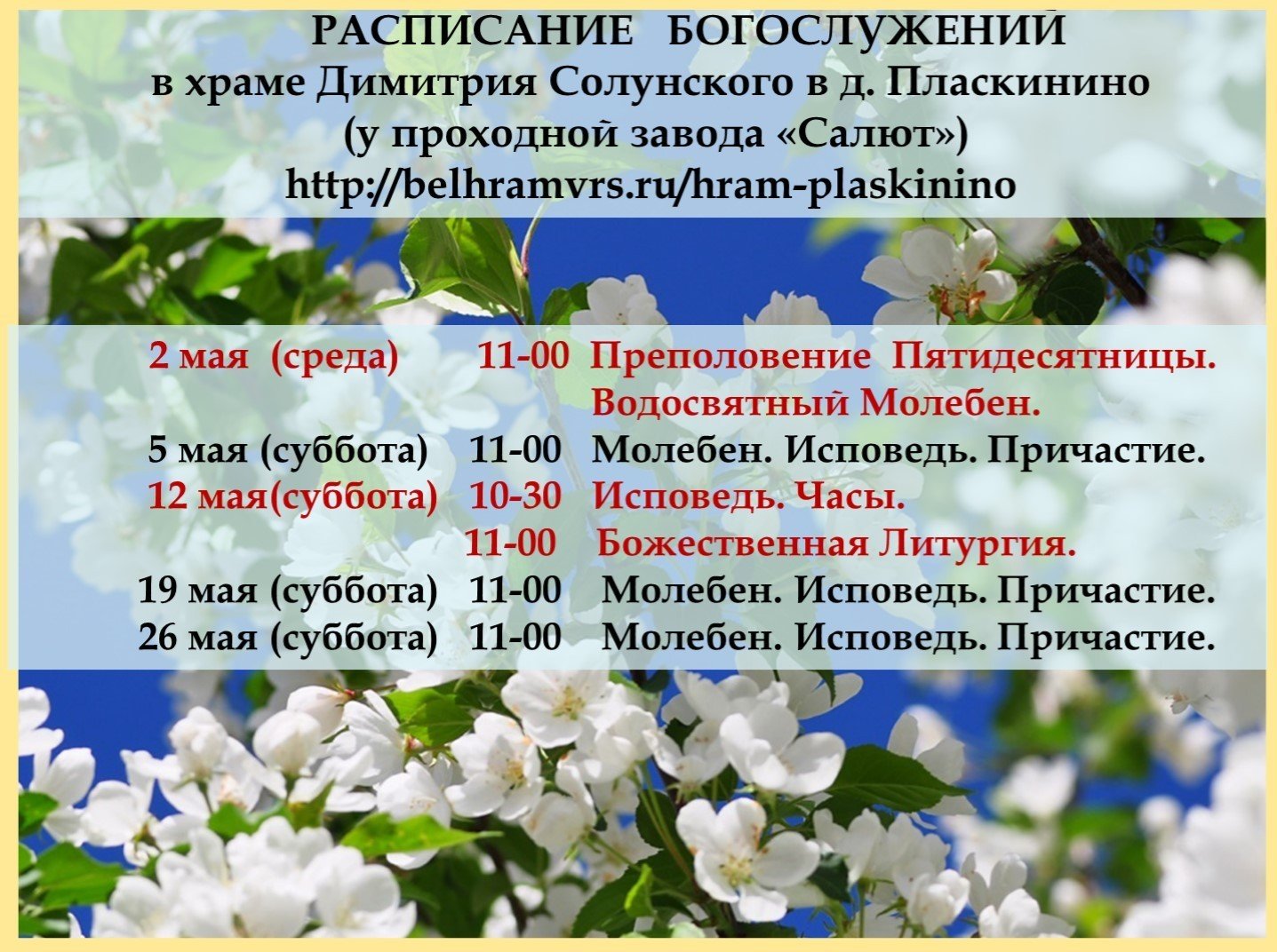 Пласкинино Май